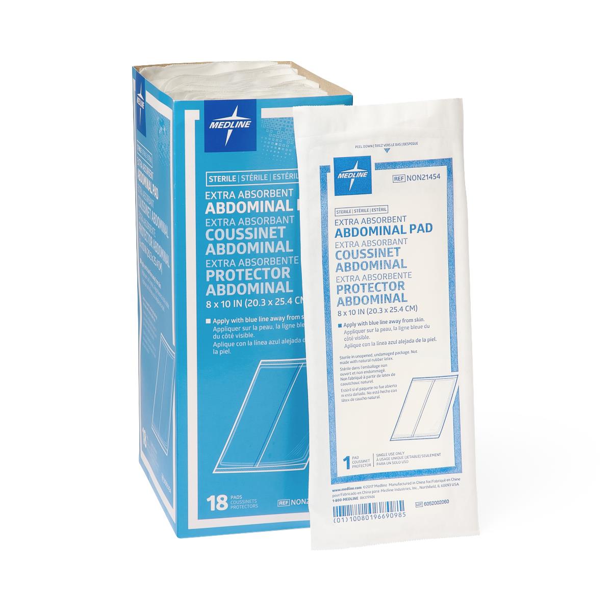 Sterile Abdominal Pads, 8" x 10"