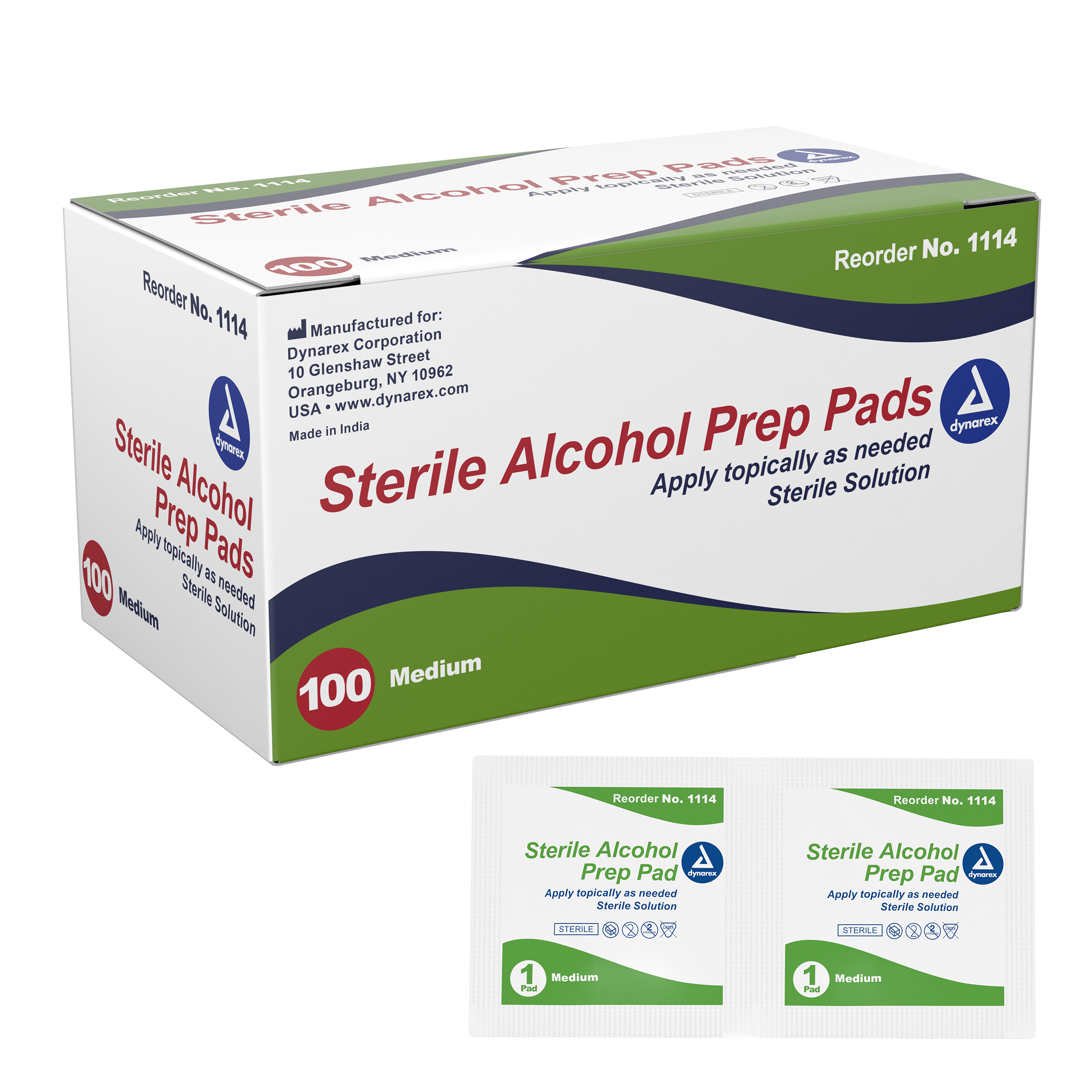 Sterile Alcohol Prep Pads, Medium (A4245)