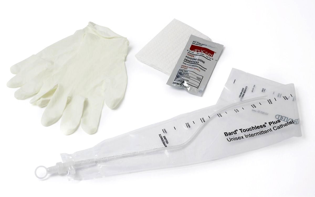 TOUCHLESS® Plus Intermittent Coude Catheter Kit, Unisex, 1100cc, 16Fr