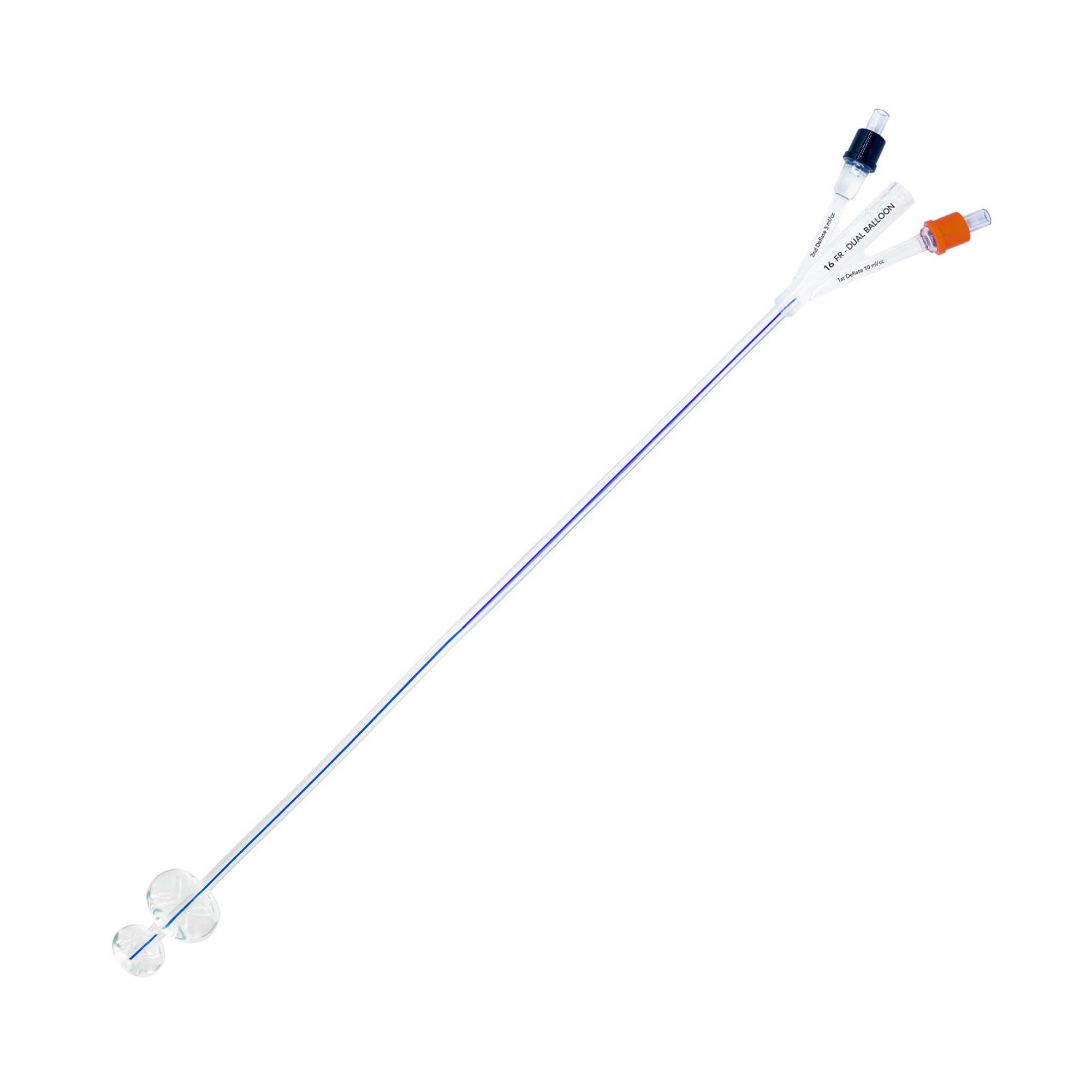 TruCath® Duo 100% Silicone Dual-Balloon Catheter 16 FR