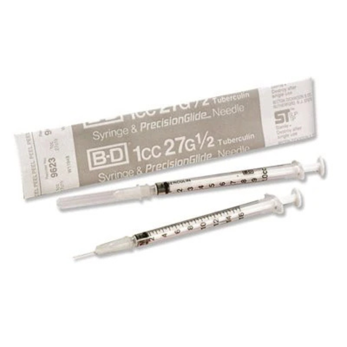 Tuberculin Syringe, 1ml, 27g x ½"