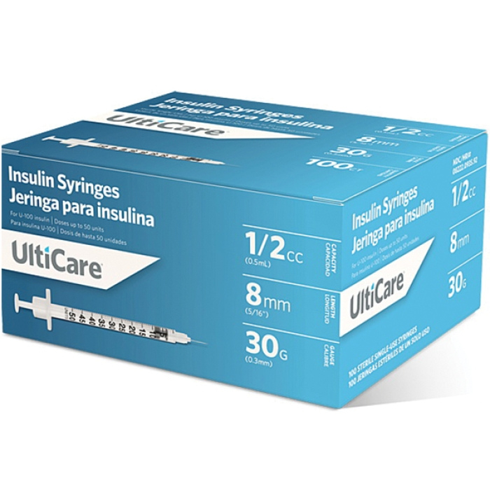 UltiCare® Insulin Syringe, 0.5 cc, 30G x 5/16"
