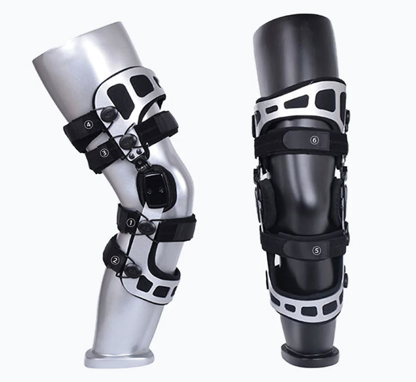 Unite Medical Double Upright Knee Brace, Small, Right L1845/L1852