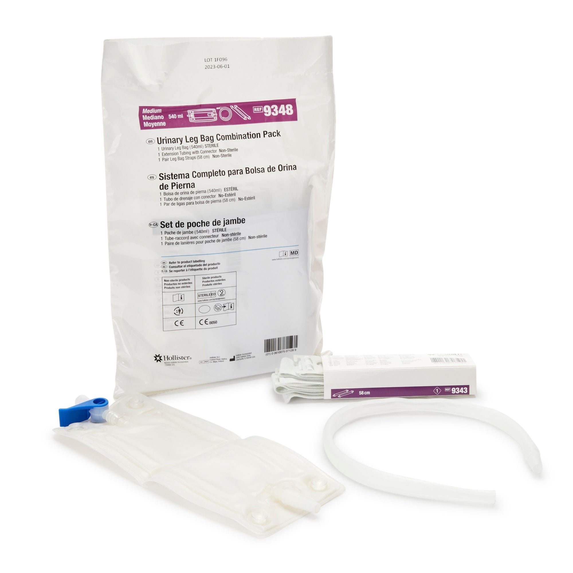 Urinary Leg Bag Combination Pack, Medium, 18oz (540 mL)