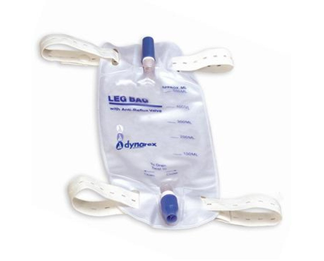 Urinary Leg Bags with Valve, Medium, 600 mL, Sterile