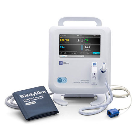 Welch Allyn Spot Vital Signs 4400 Integrated Wall System w/NIBP, SureTemp Thermometer, Nonin SpO2 (US Only) ( Item is Considered HAZMAT and Cannot Ship Via Air or to AK, GU, HI, PR