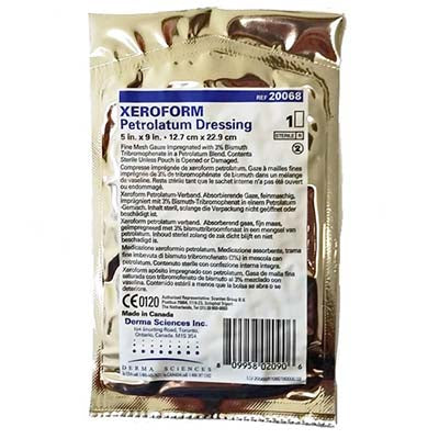 Xeroform Petrolatum Dressing, 5" x 9", Sterile
